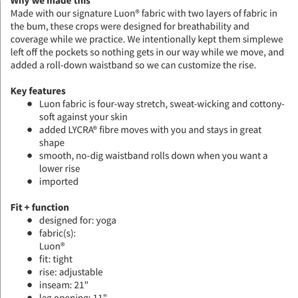 Lululemon True Self Crop in Heathered Slate - Picture 14 of 14